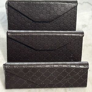 Gucci sunglasses cases in three sizes